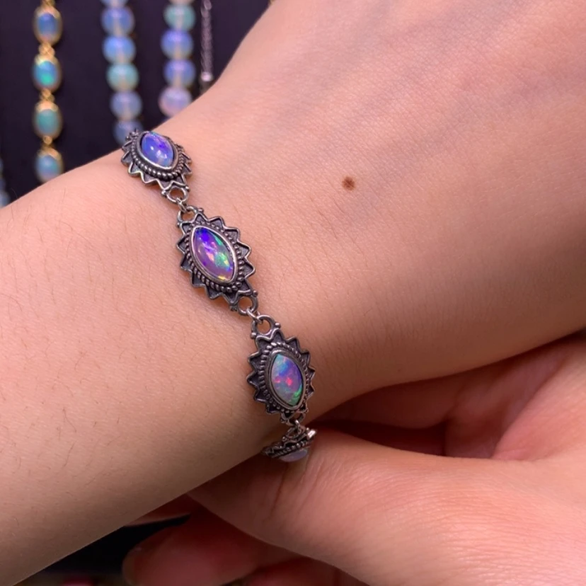 【闪购商品】欧泊手链款式银S925镶嵌