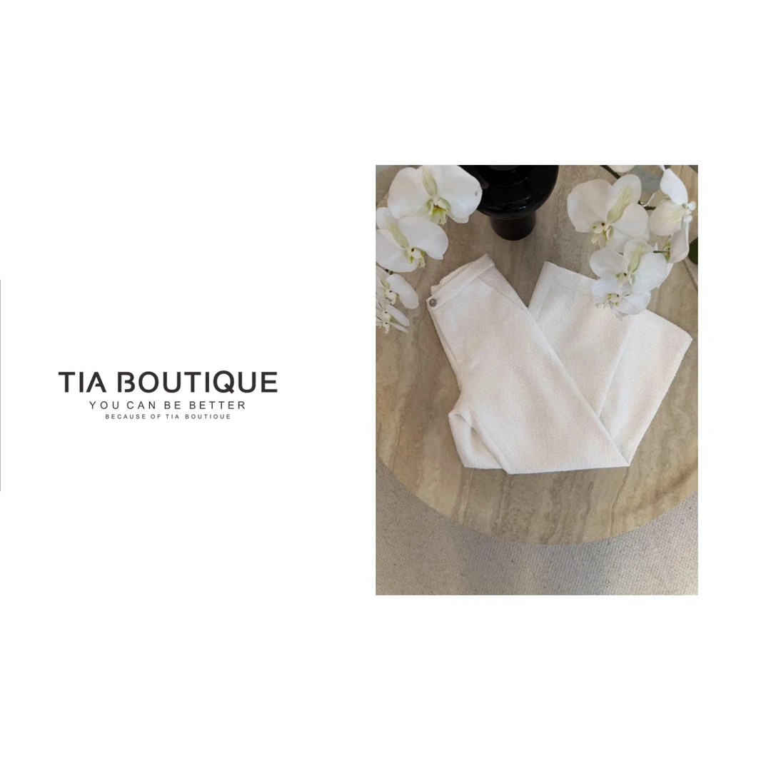 【25s白月光千金裤】春夏25s顶版定制花呢宝石扣千金风直筒裤KZ0058