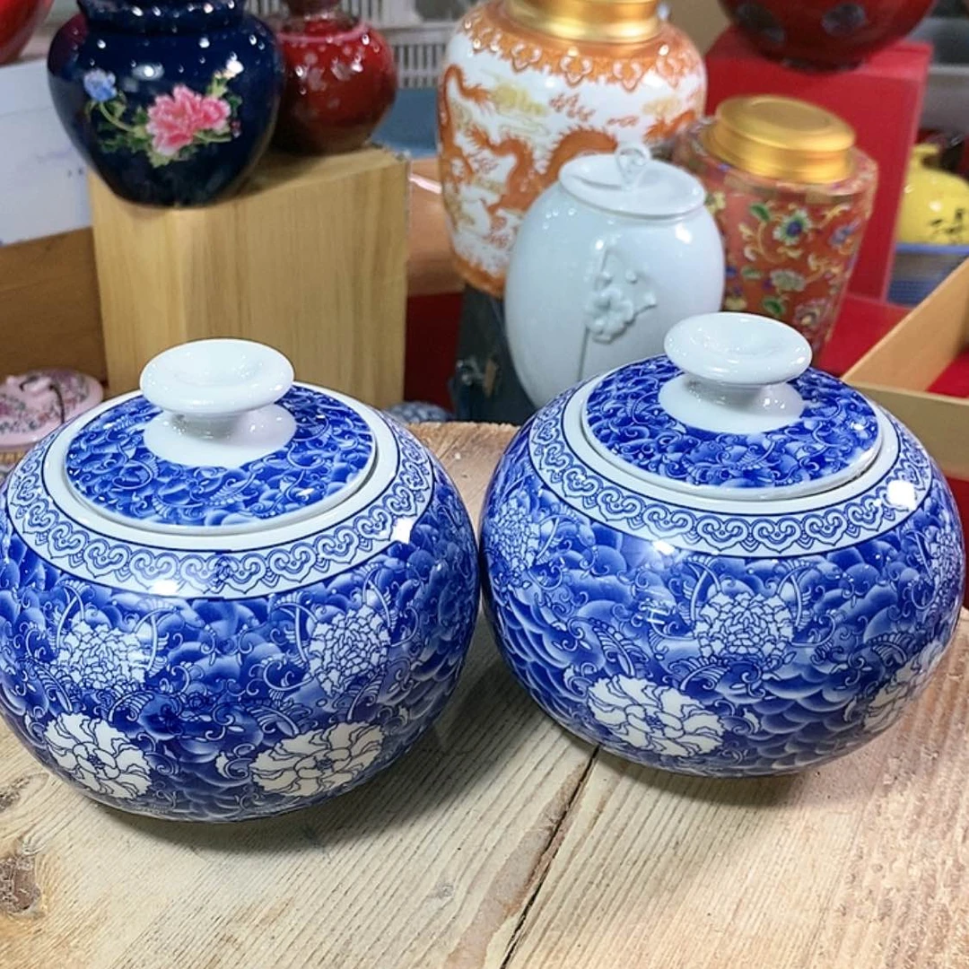 【闪购商品】瓷片陶瓷茶叶罐密封罐