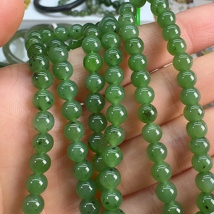 和田玉（碧玉）未镶嵌手链6mm