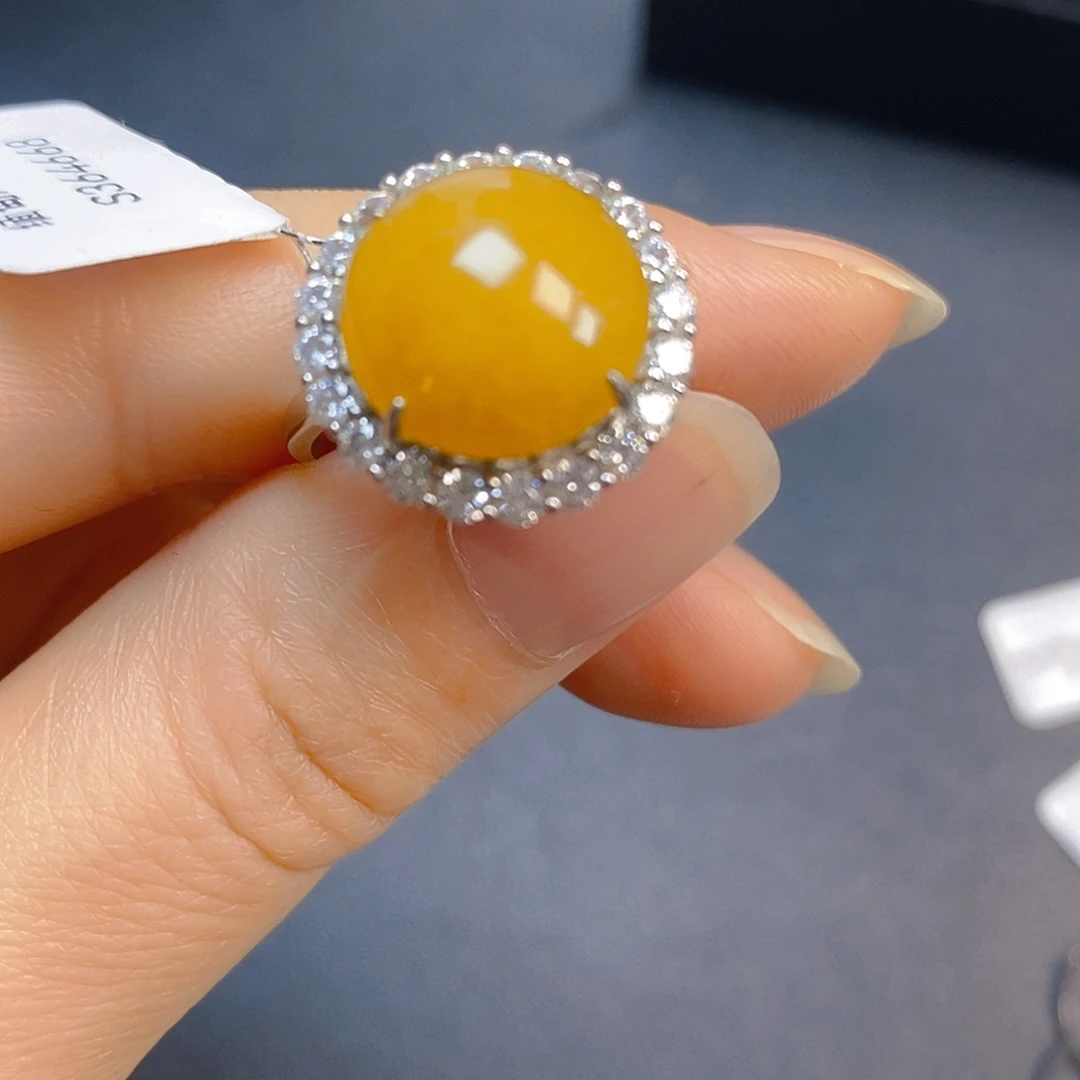 翡翠银S925镶嵌戒指