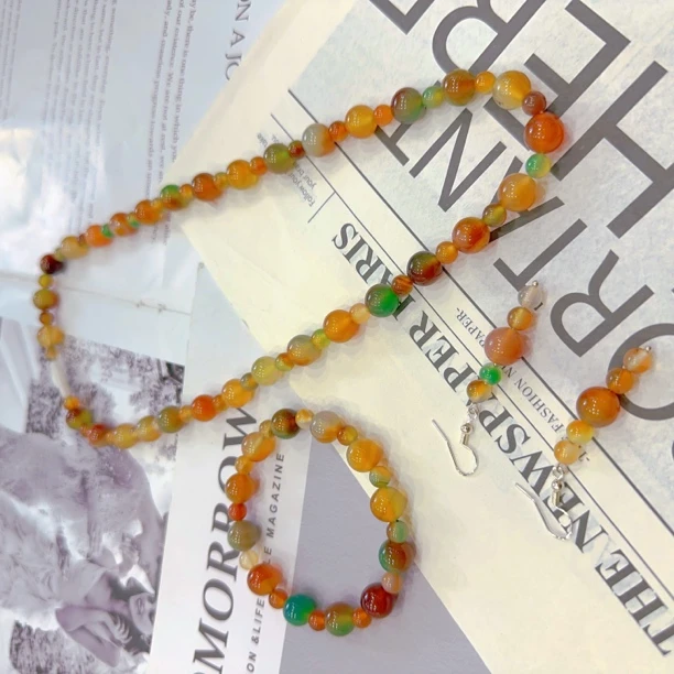 铜合金亚克力项链 爱纳扎尔0529003不易掉色时尚百搭手工三件套