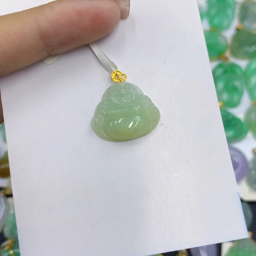 颈饰18K金镶嵌翡翠翡翠