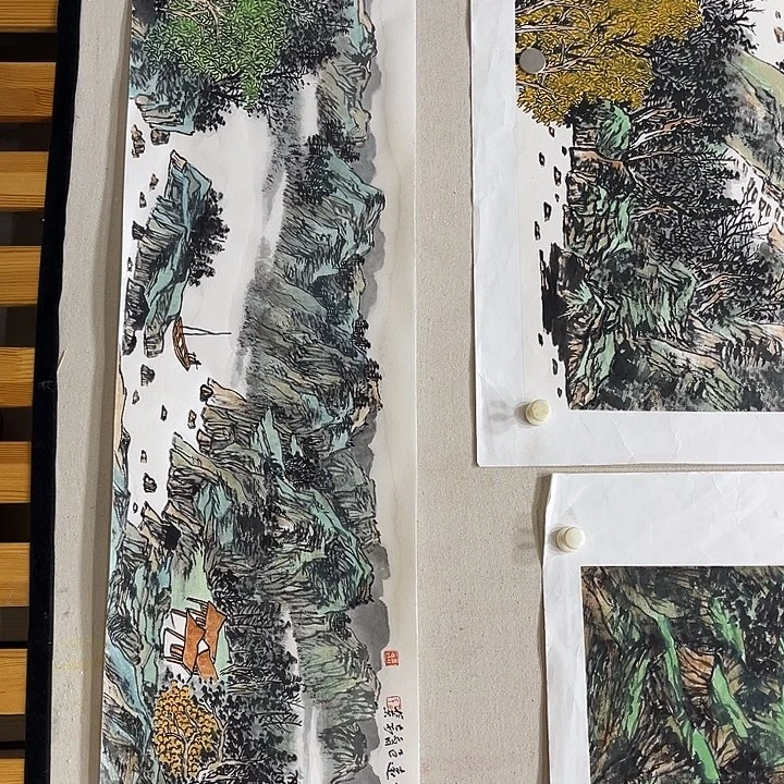姜奇老师山水作品100×30
