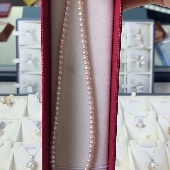 耳饰淡水珍珠银S925镶嵌4～5微瑕