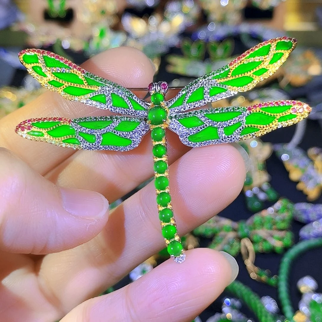 颈饰银S925镶嵌翡翠