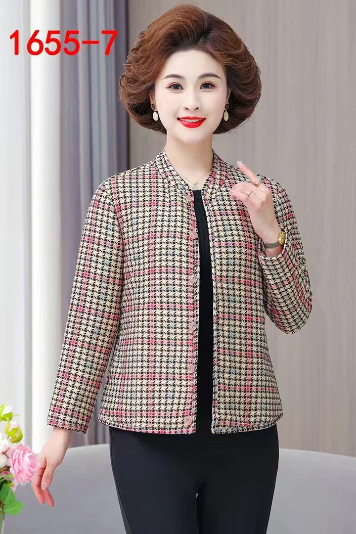 女款羊毛蚕丝弹力柔软后背贴护修身棉袄1655