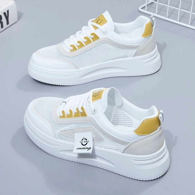 （万达撤柜）小白鞋2025夏季网鞋网面透气薄款百搭轻便春夏运动韩版