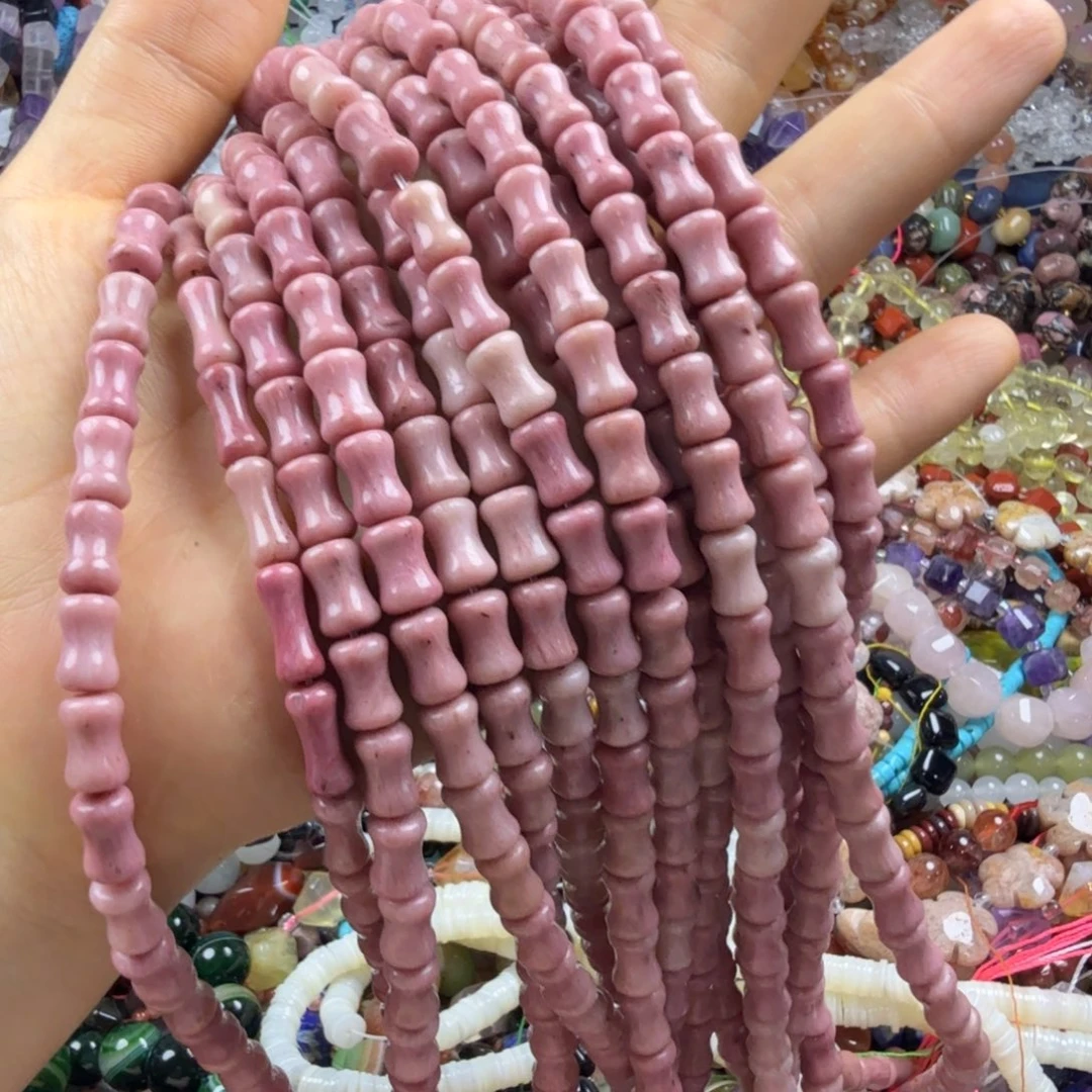查罗石合金珠宝半成品卡6*10竹节一条