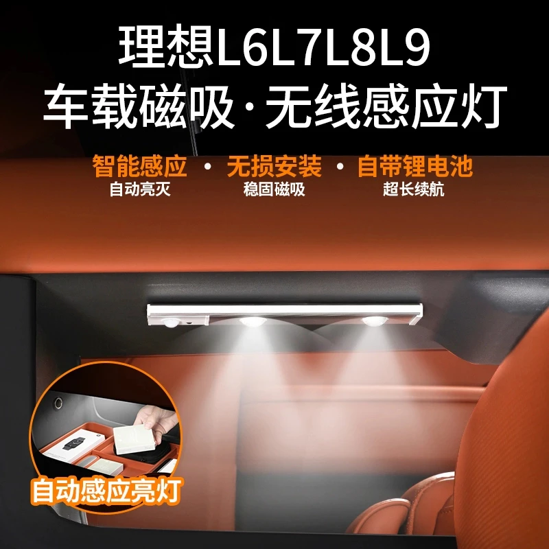适用理想L6/L7/L8/L9车载中控下自动感应灯汽车内照明灯改装用品