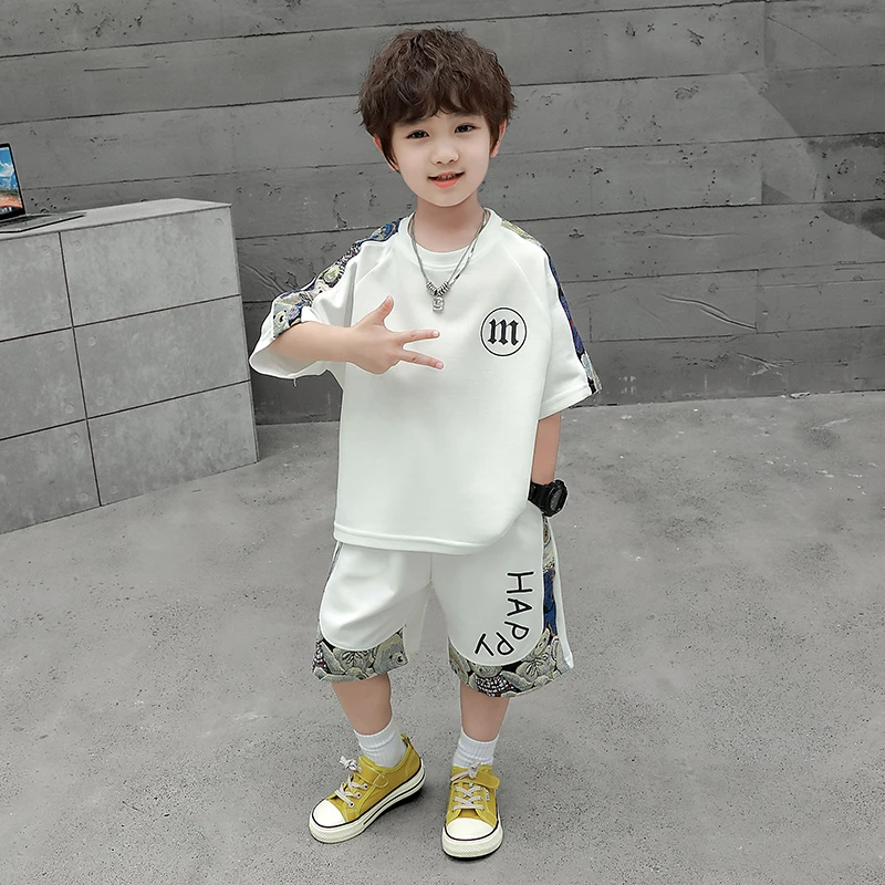 儿童夏季短袖套装2025新款酷帅气时尚小男孩宝宝婴幼儿运动两件套