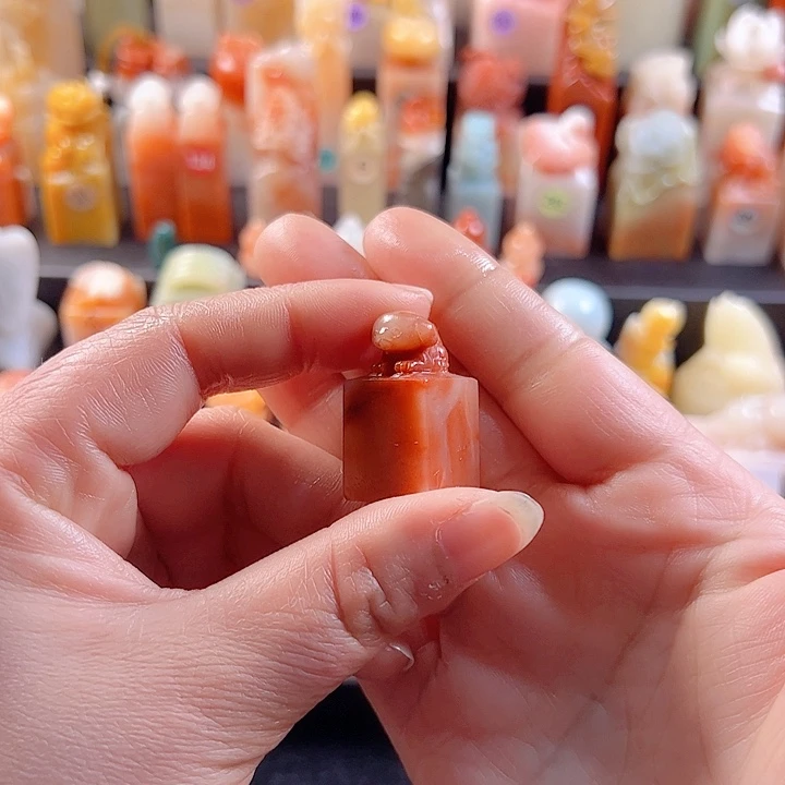 老挝石印石1.6厘米，狗