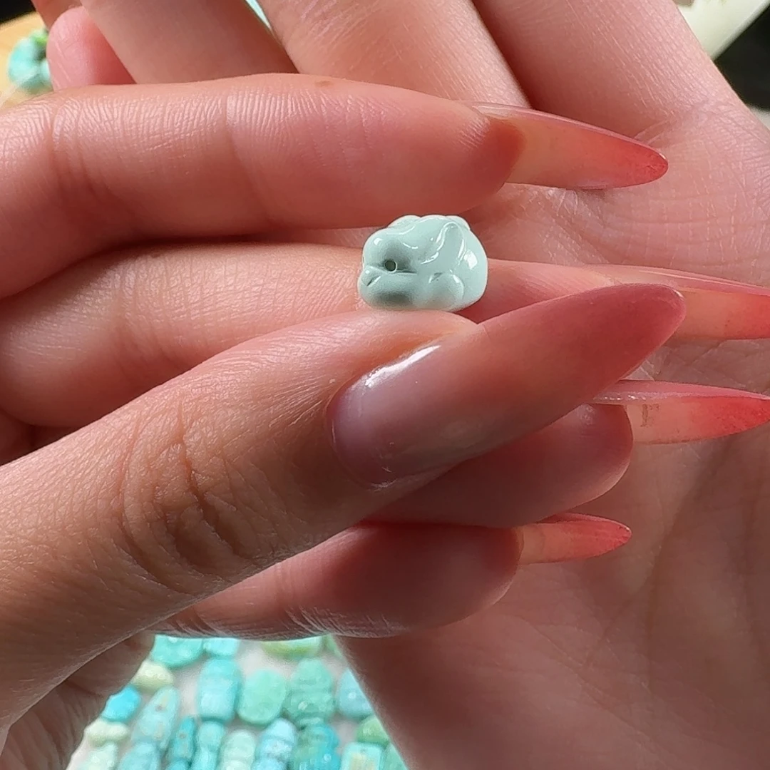 绿松石未镶嵌吊坠(不含链)小兔