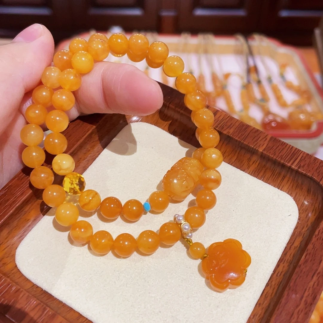 蜜蜡手链未镶嵌手串