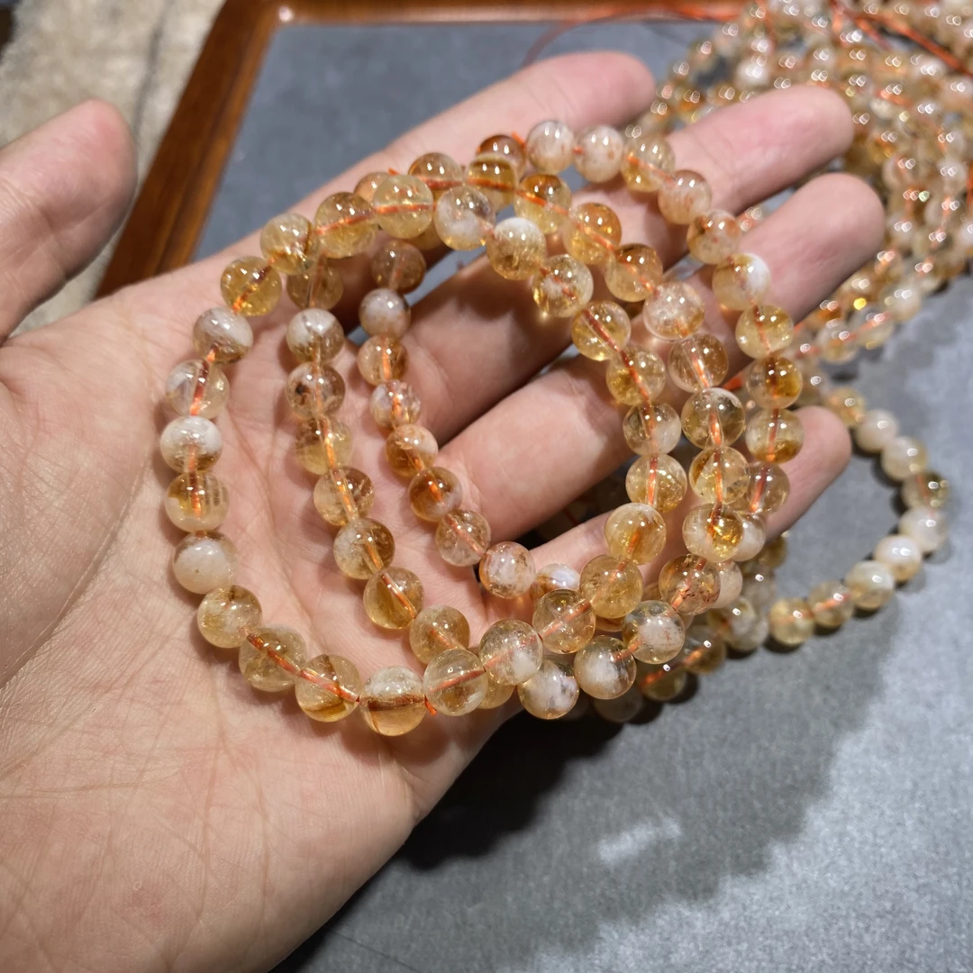 卡7mm，黄塔水晶手串 多样性发其一【SJ0073】