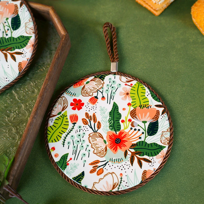 【兮房】七彩云花隔热垫防滑餐桌垫耐高温加厚陶瓷锅垫高级轻奢感