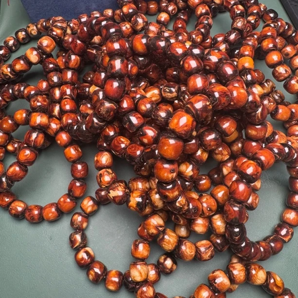 【血柳满鸡血红】【珍藏】血柳满鸡血红1.2老型珠单圈木雕制品木雕