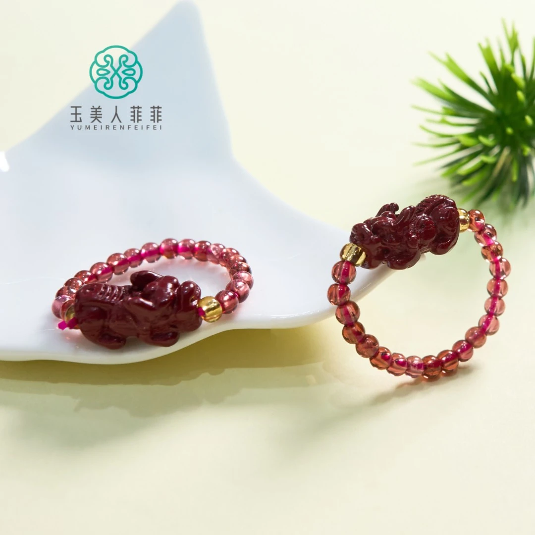 菲菲珠宝好*(精致小巧款)石榴石戒圈-多样性发一