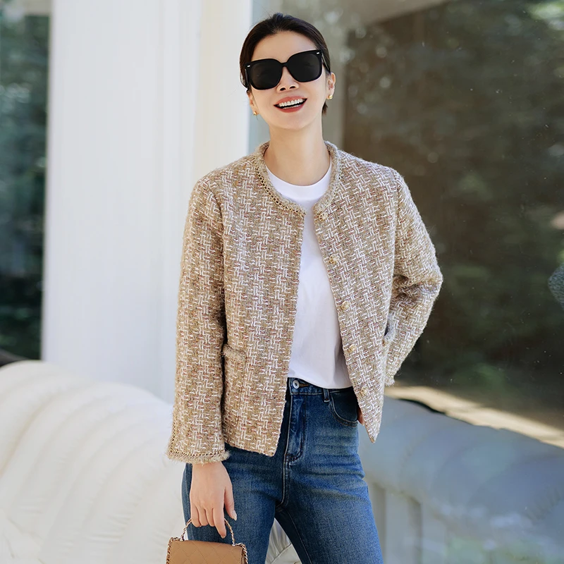 “手工坊”系列英国LINTON奢牌同源限量小香风外套