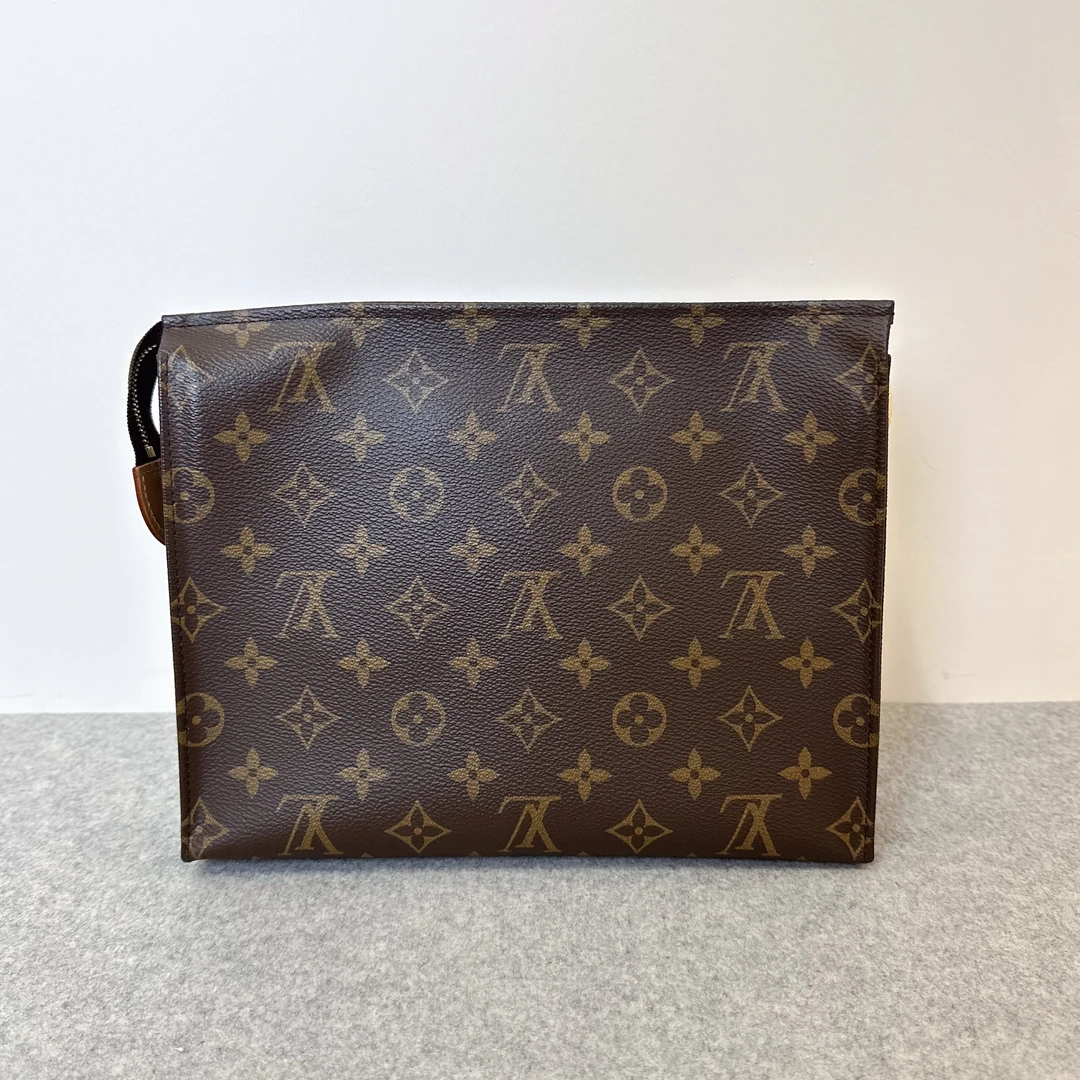 95新 LouisVuitton/路易威登 老花洗漱包26尺寸手拿包