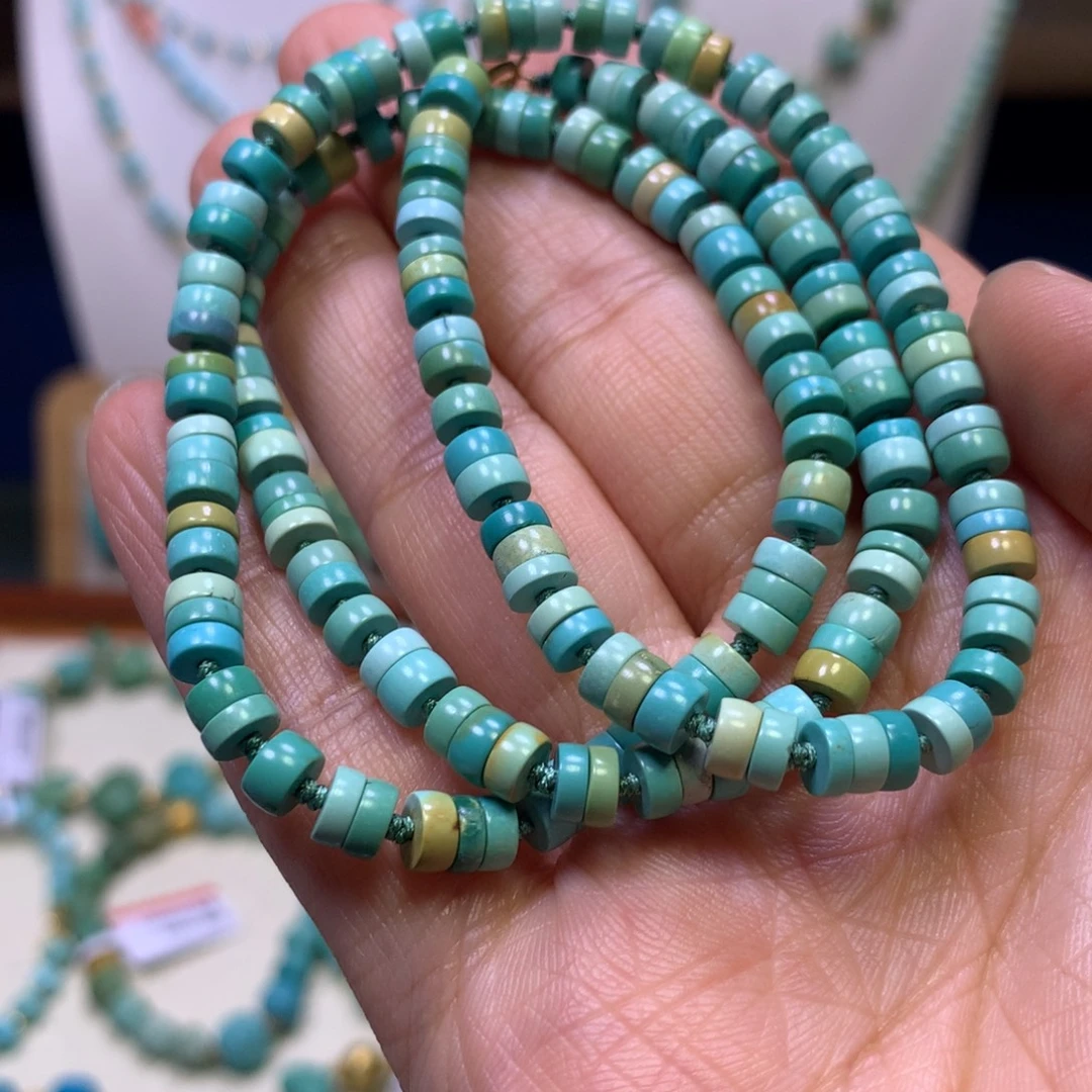 绿松石18K金镶嵌项链