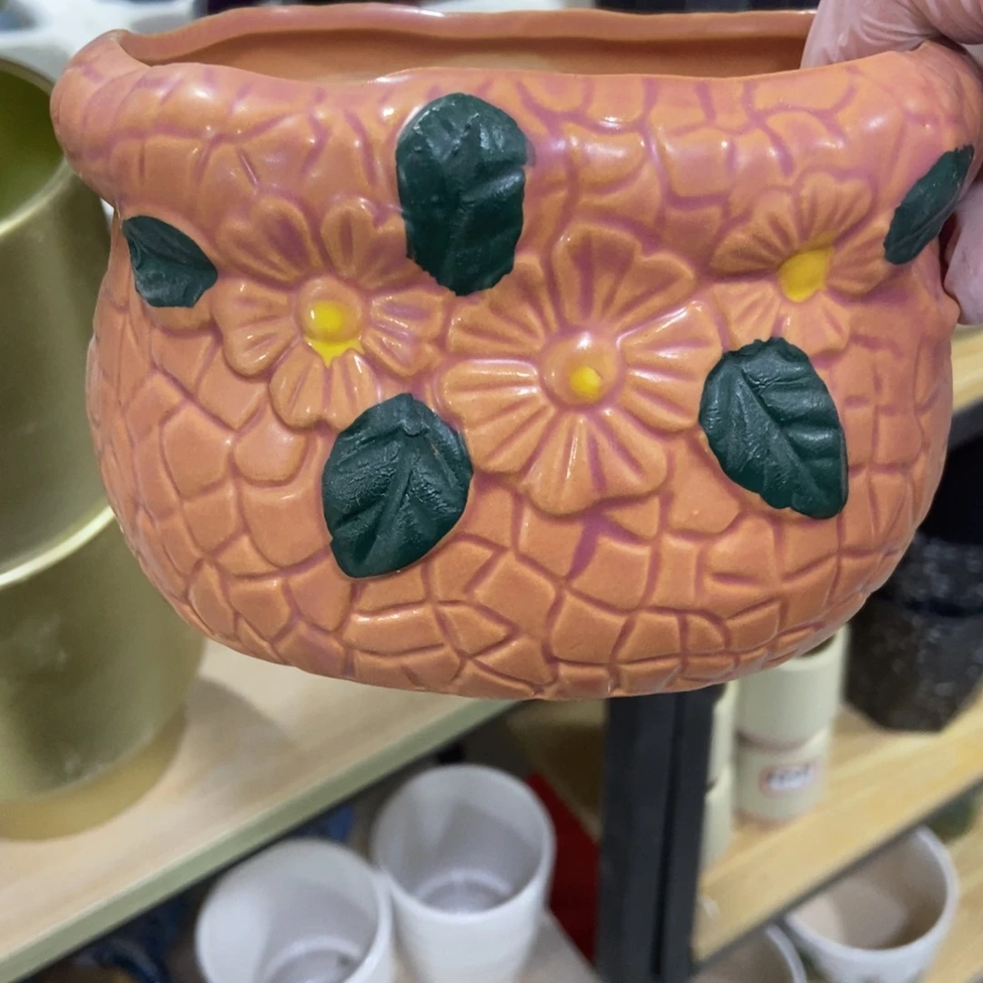 红陶高温陶瓷花盆