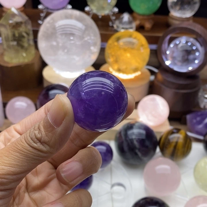 水晶摆件未镶嵌好*亮天然乌拉圭紫水晶1