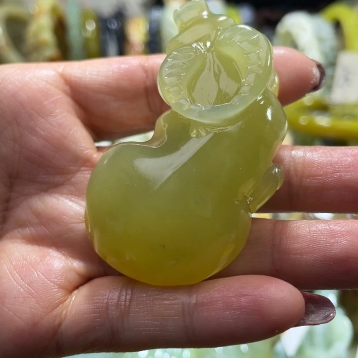 岫玉未镶嵌手把手把