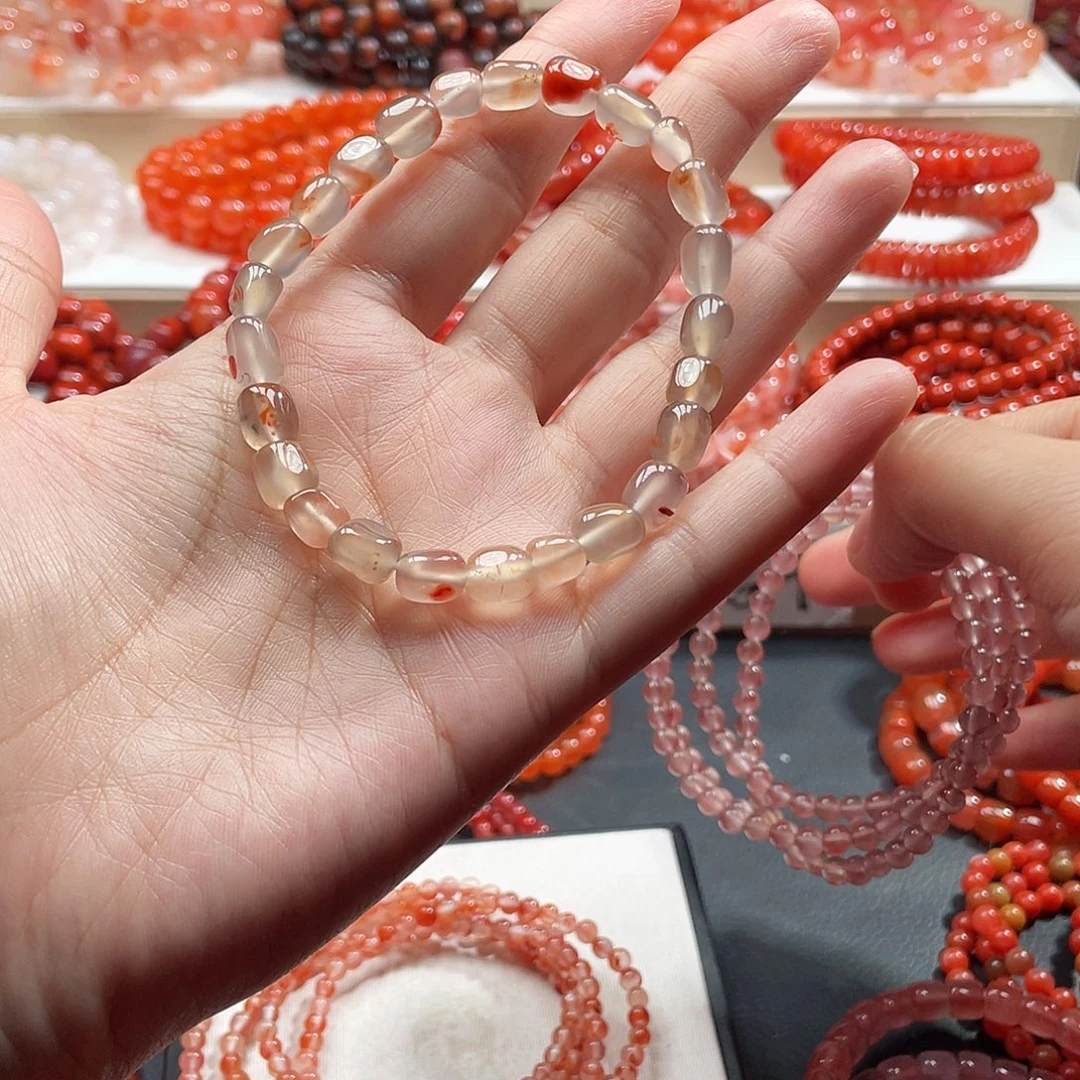 南红玛瑙未镶嵌手链