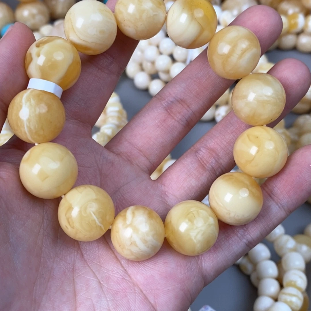 蜜蜡未镶嵌珠宝奇石34.8g16mm
