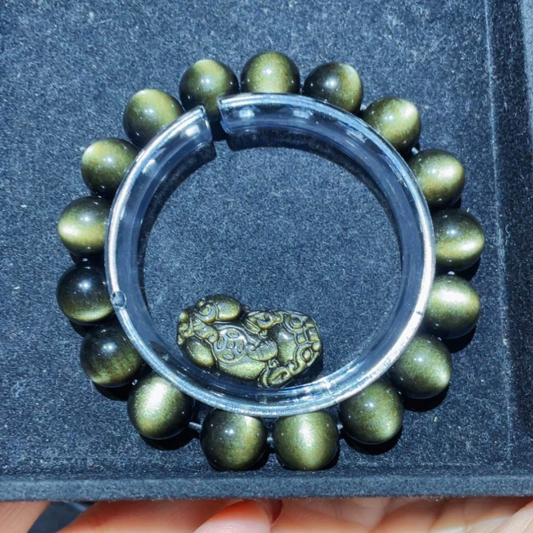 【闪购商品】黑曜岩手链未镶嵌在****的