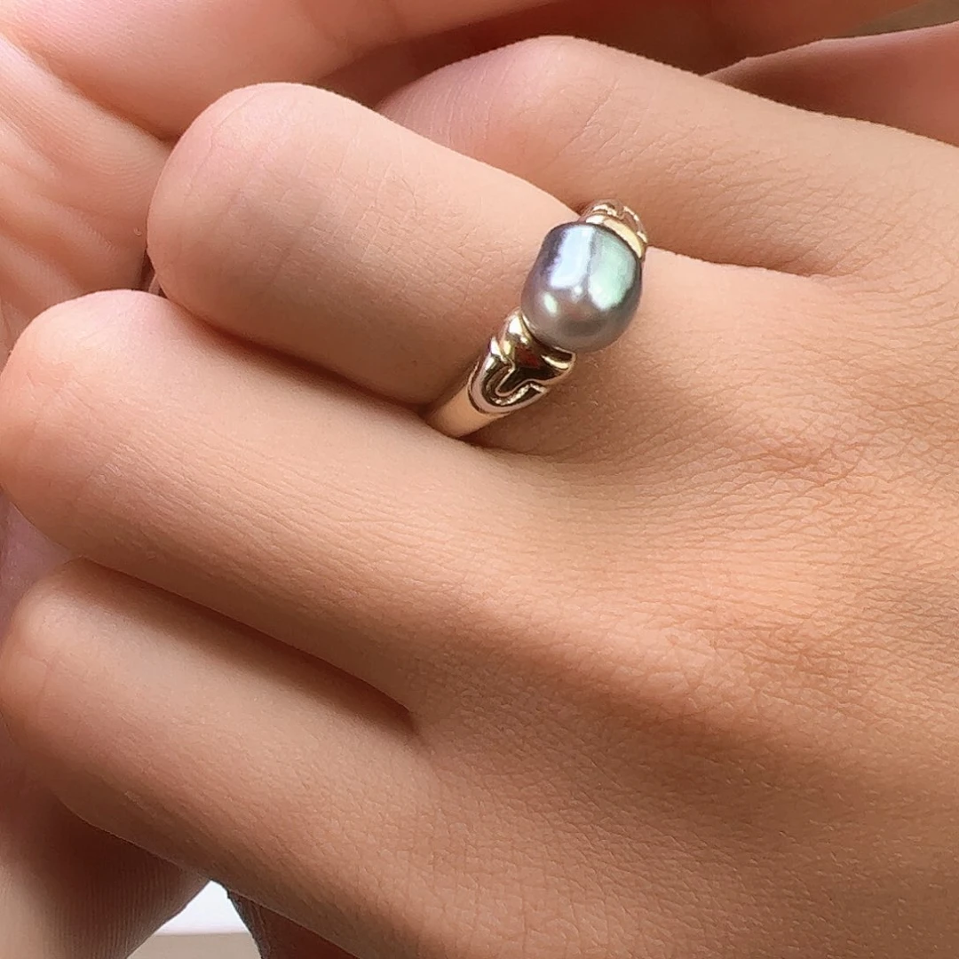 笔***芯银S925镶嵌海水珍珠耳饰