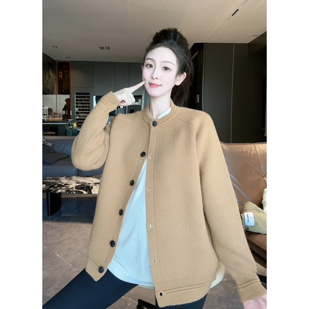 FAND品牌【美拉德】秋冬情侣装加厚保暖宽松圆领开衫外套毛衣针织衫