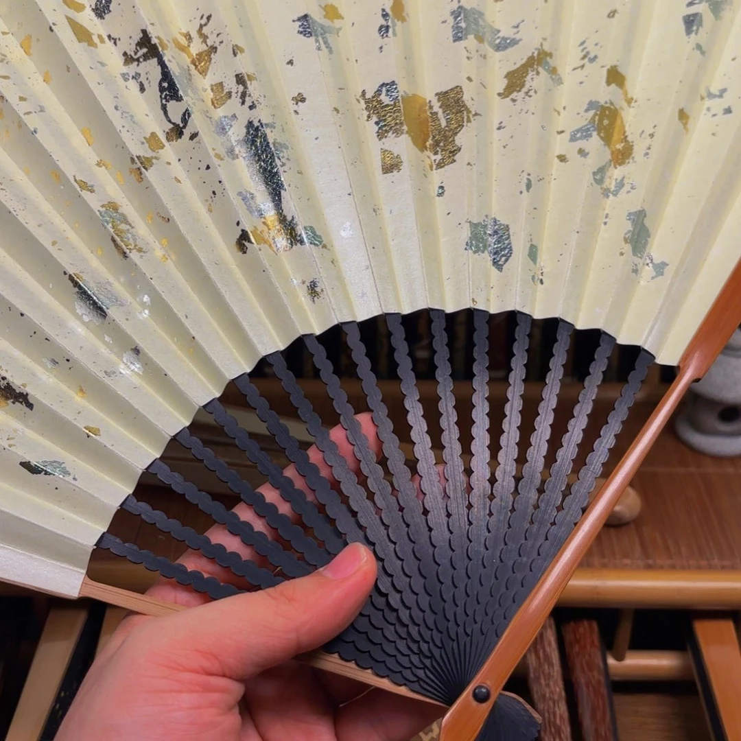 扇子白洒金龙鳞清风铃158