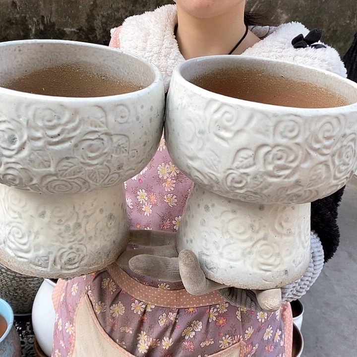 紫砂花盆正品口18高20
