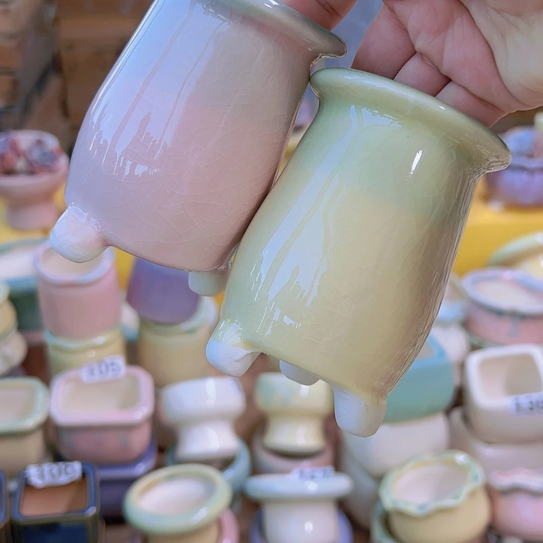 红陶陶瓷花盆当场满12包邮