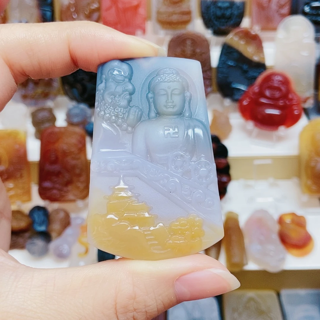 玛瑙/玉髓颈饰未镶嵌3***假