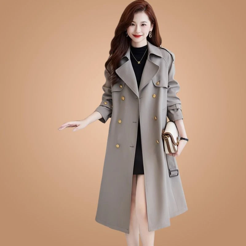 风衣女中长款女装2025年春秋季新款高端气质收腰显瘦早秋大衣外套