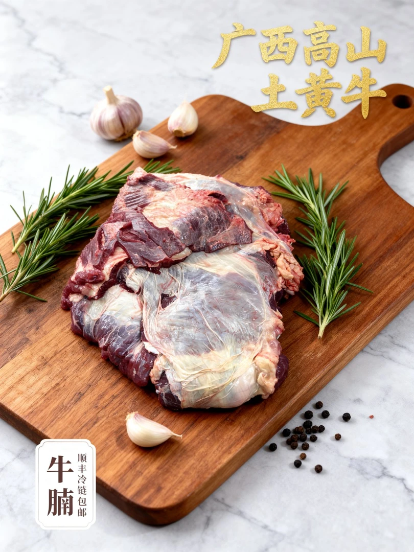 【牛腩】直播间称重改价为准 顺丰包邮 广西高山原生态散养土黄牛
