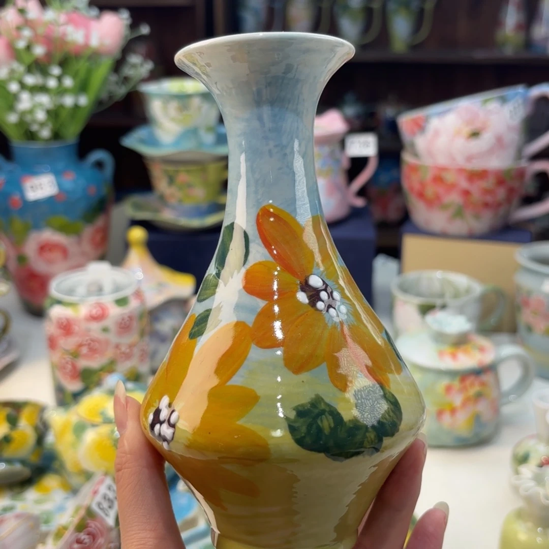 瓷片景德镇手绘高温釉下彩陶瓷茶具