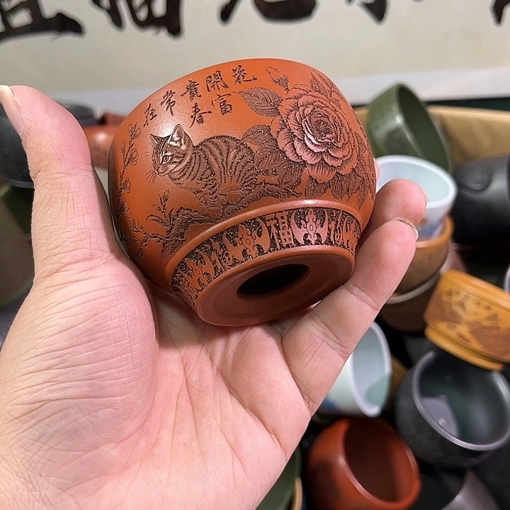 茶杯紫砂全手工紫砂主人杯