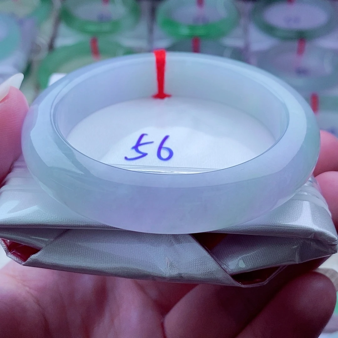 翡翠未镶嵌手镯紫罗兰冰透冰胶起光高贵优雅