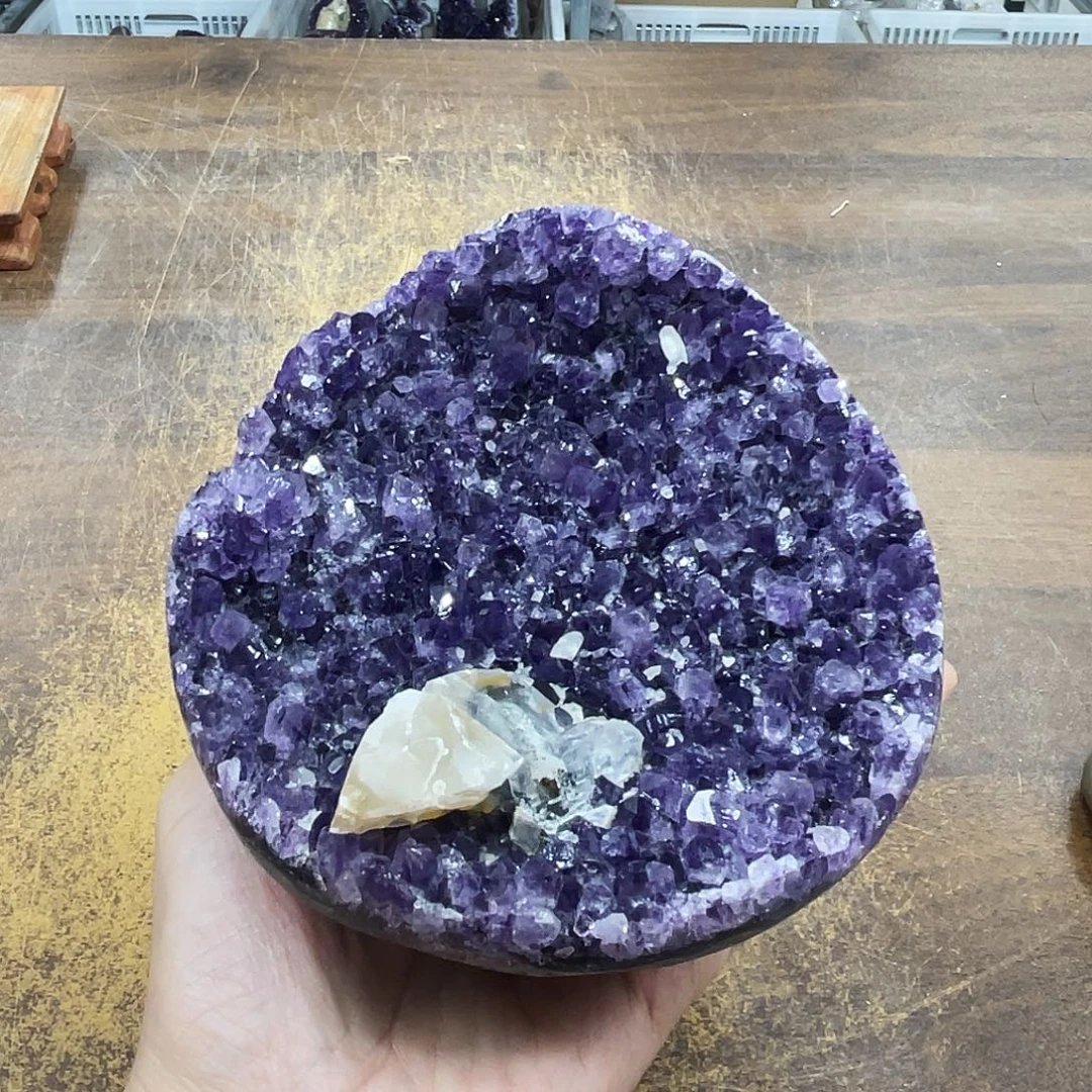 紫晶未镶嵌摆件晶体