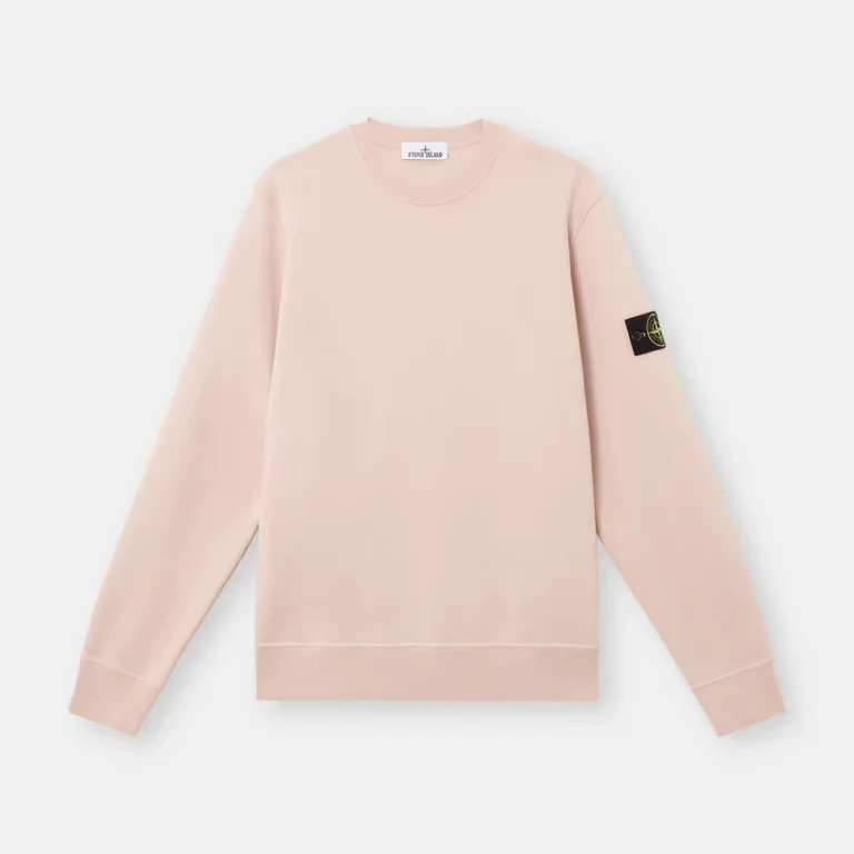 现货Stone Island石头岛纯棉圆领卫衣 粉色 25春夏款 专柜3000+