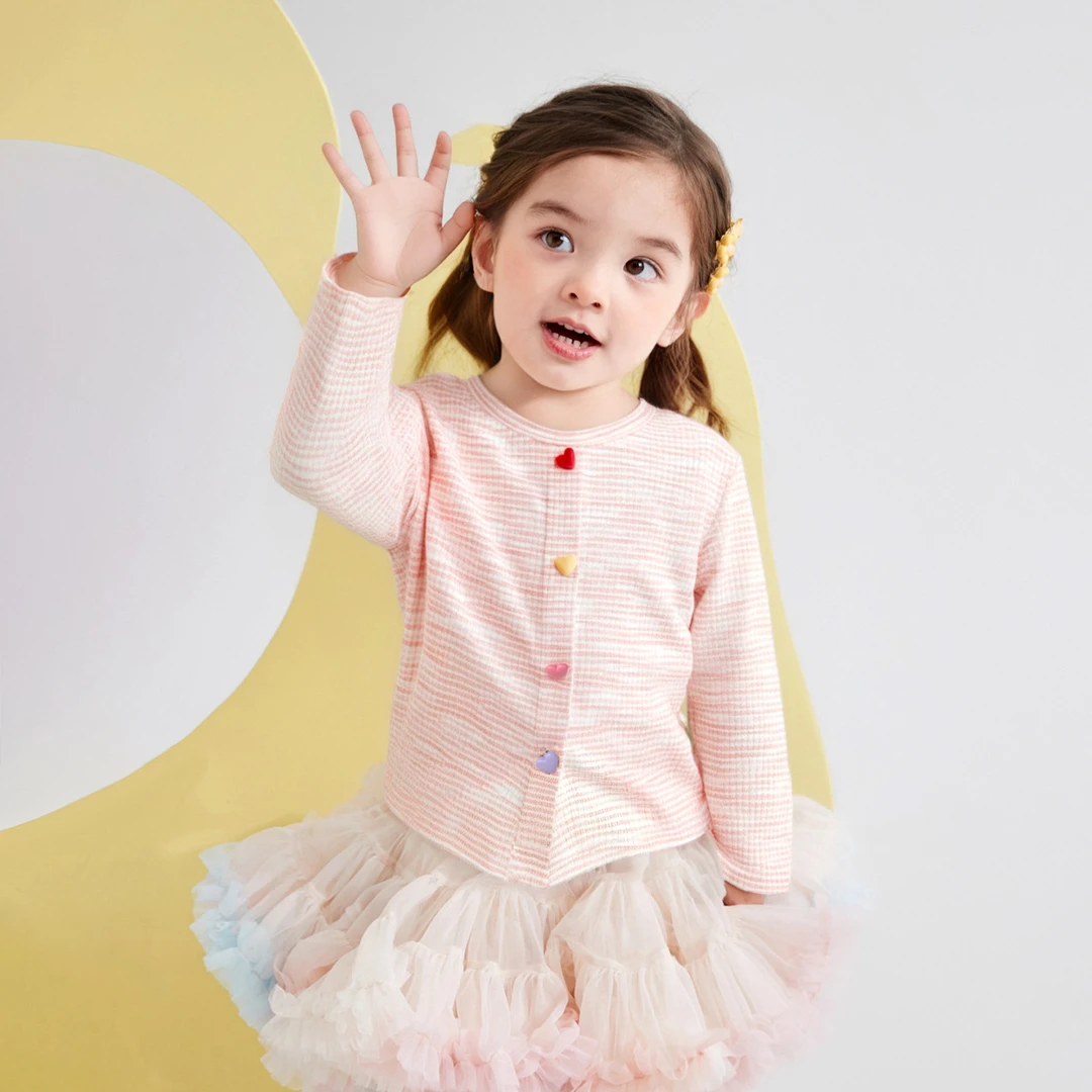 【糖果纽扣】笛莎女童T恤秋季百搭休闲时尚长袖线衫-1M2530602