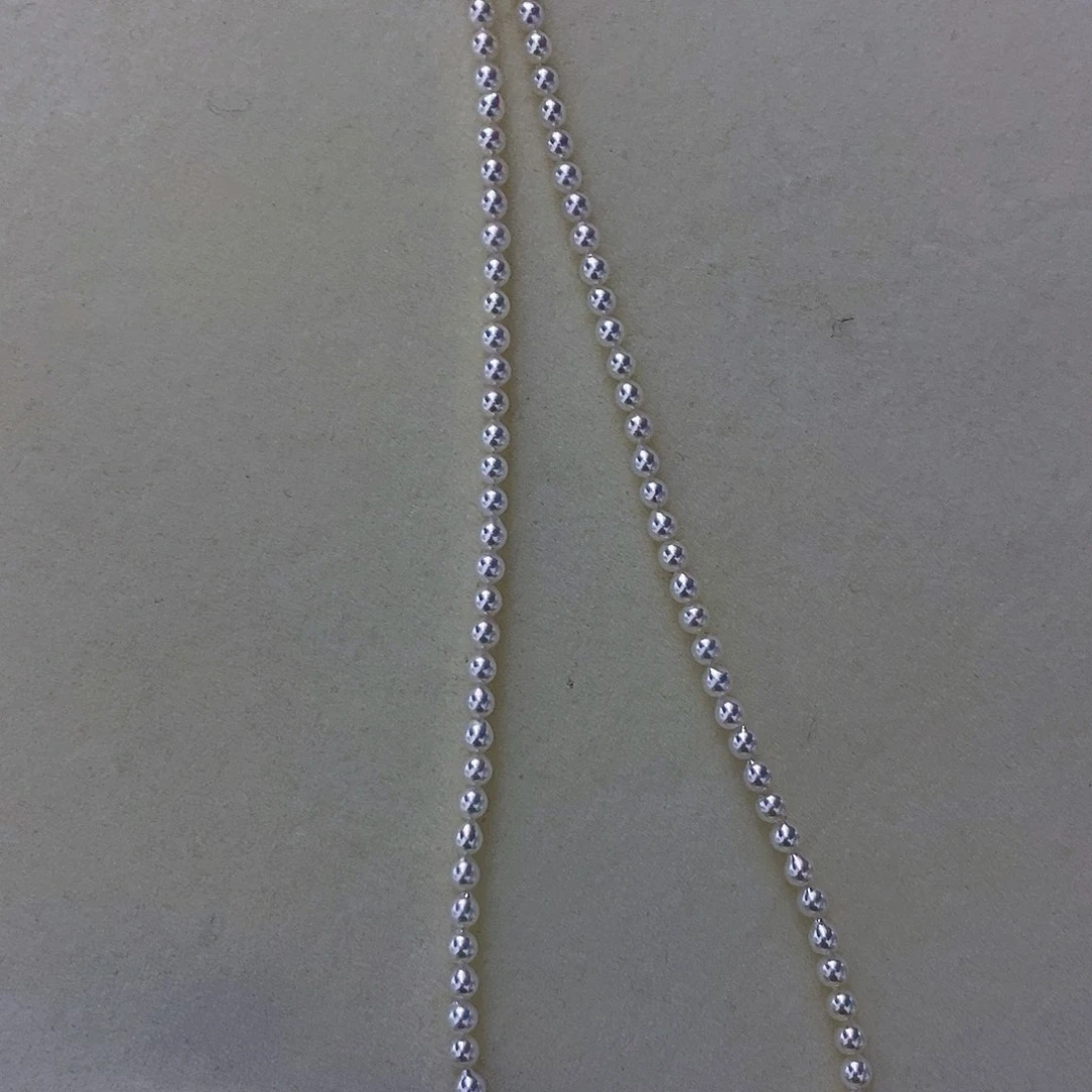 海水珍珠海水akoya小米珠3.5-4mm18K金镶嵌