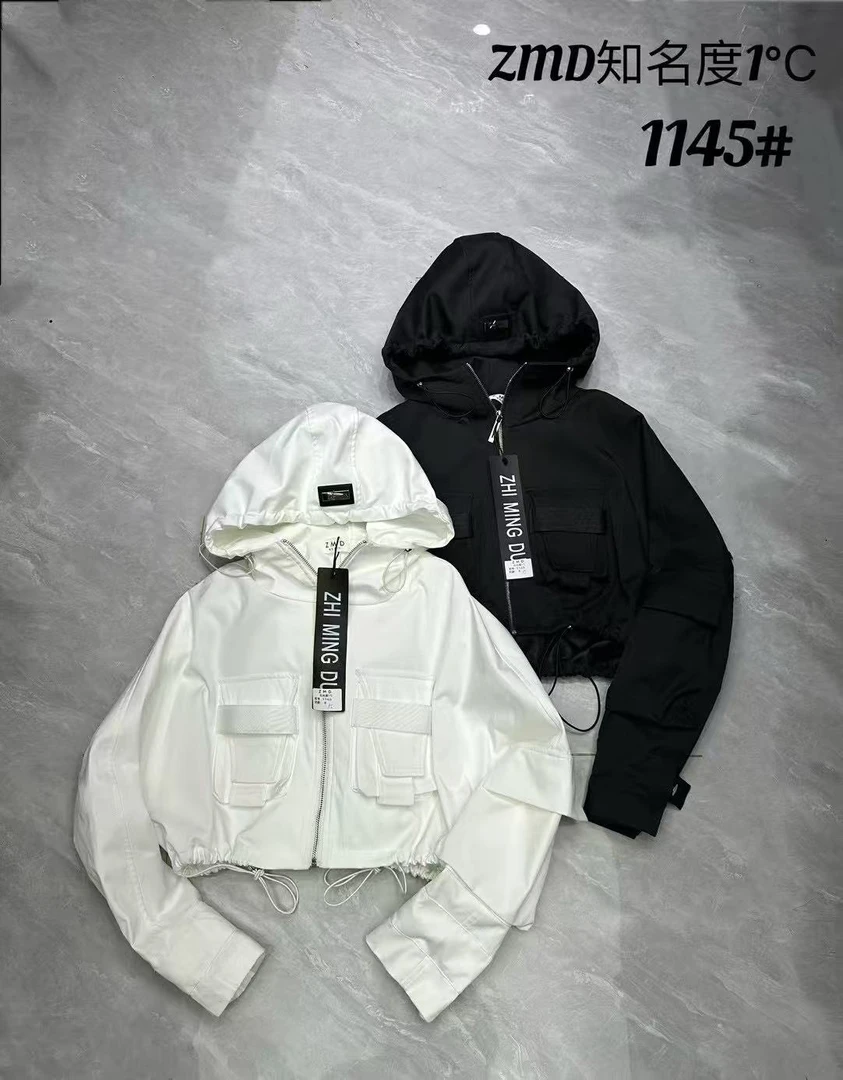 2025春季新款连帽双兜工装百搭短款外套