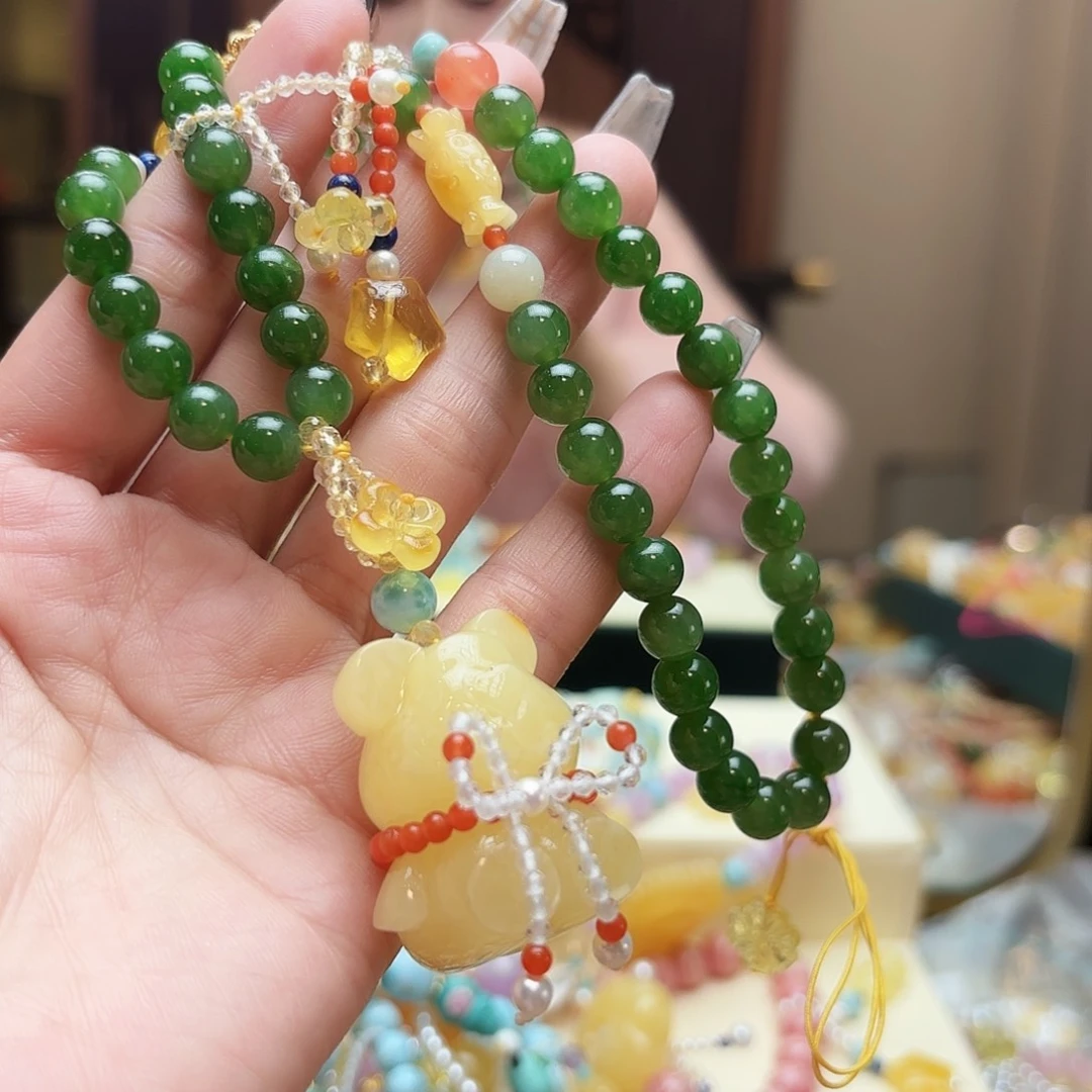 琥珀手链未镶嵌晚*语琥珀