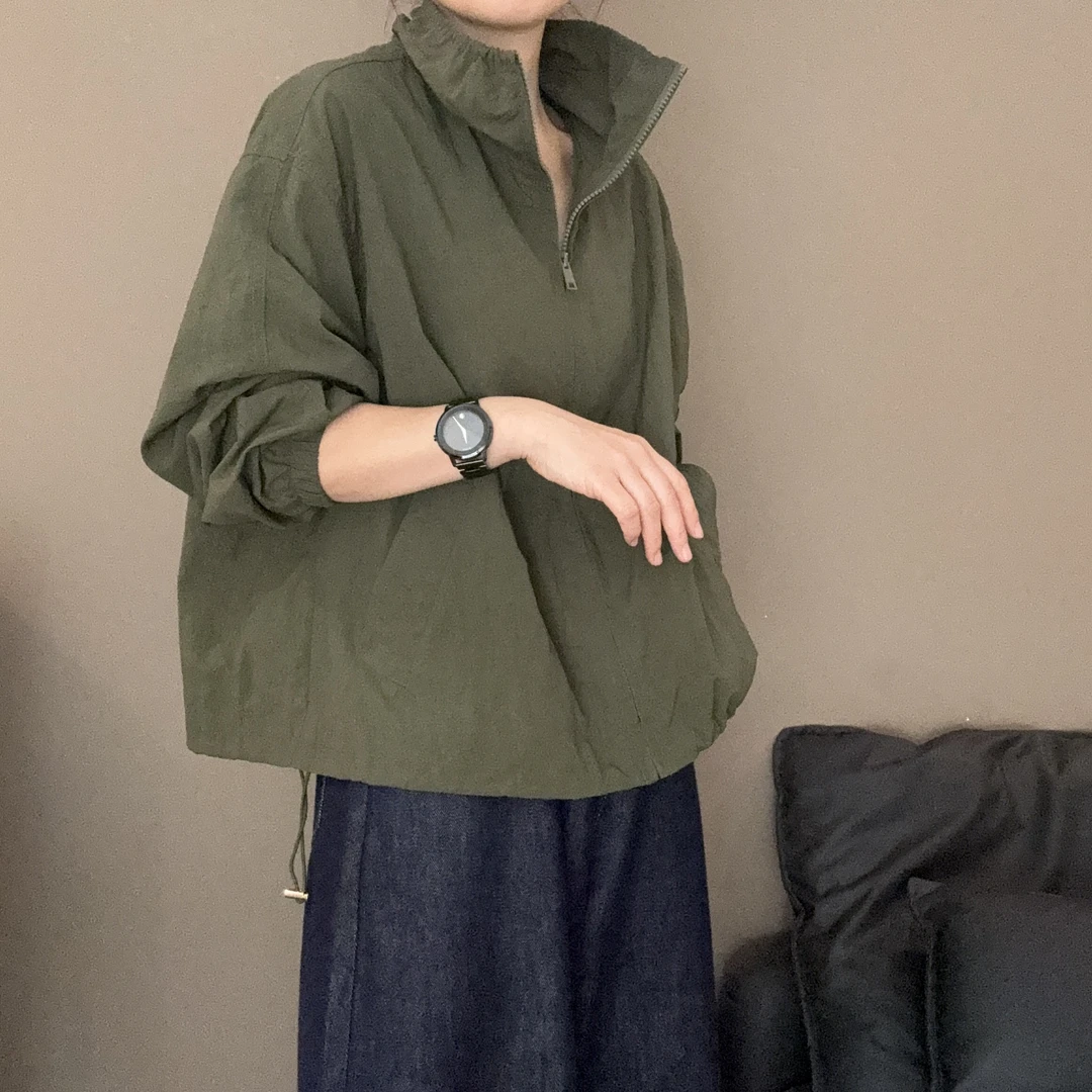 24073-春秋季新款百搭休闲韩版舒适潮流短款外套外出新款外套