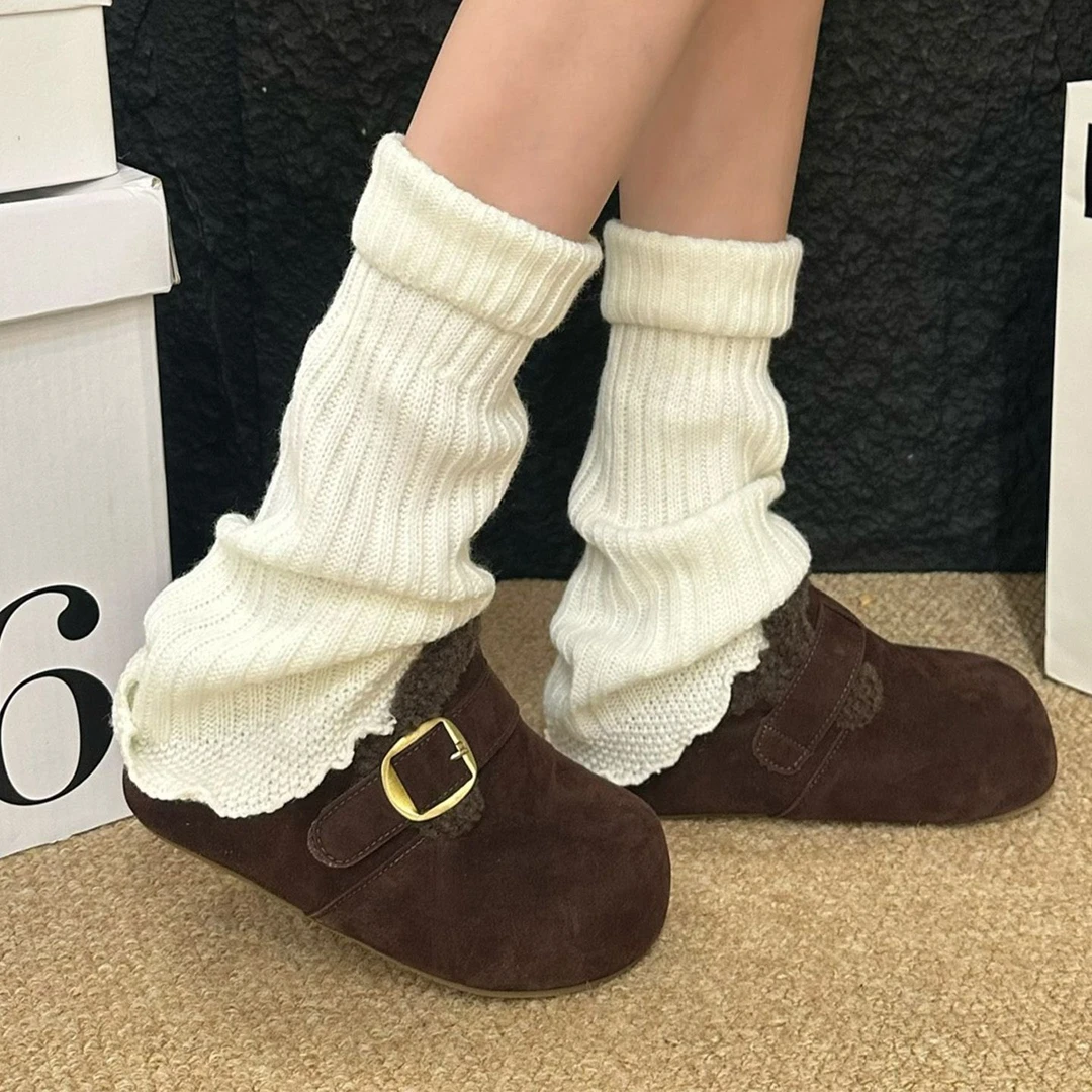 公主风植绒常规款数字厚款中筒袜秋季女美腿塑形